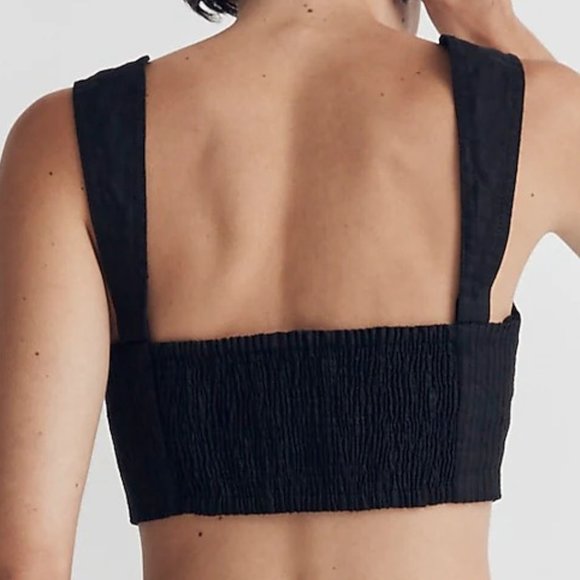 [NWT] Madewell Linen Bralette in Black - Picture 6 of 6